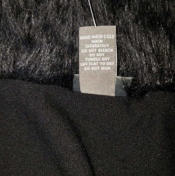 NWOT DOTS Faux Fur Collar  Cardigan Sweater Junior Large - Picture 4 of 6